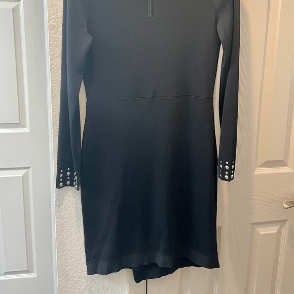 INC International Concepts Women's Black Long-Sleeved Studded Dress - Picture 4 of 7